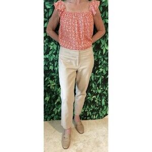 🤎 LOFT Julie Fit Khaki Ankle Pants – Size 4, Work/Travel Ready